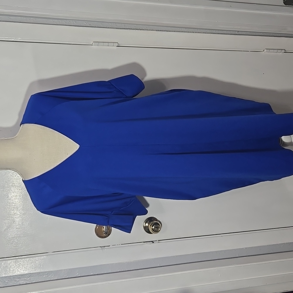 Umgee Royal Blue V-Neck Mini Dress